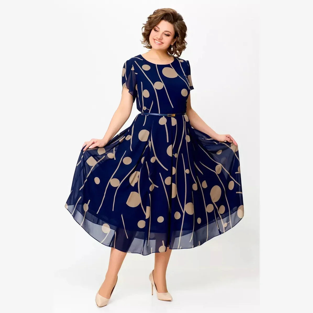 IVY | Polka Dot Midi Dress