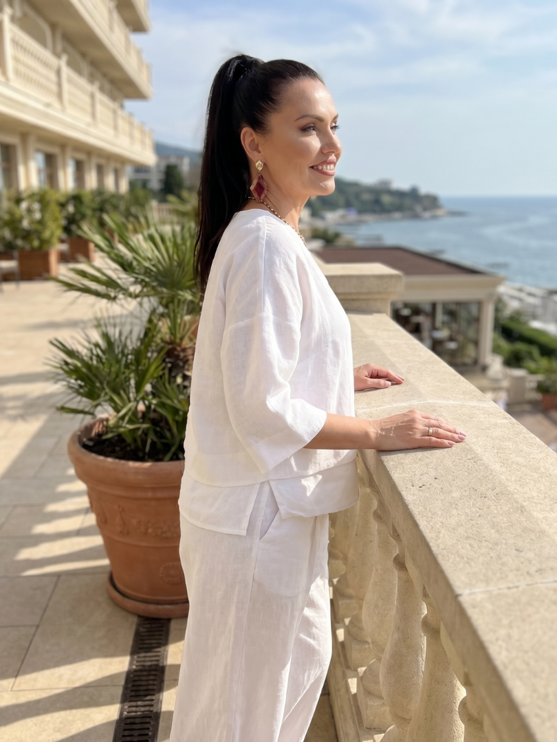 River | Layered Top and Wide Leg Trouser Set