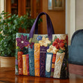 Quilted Tote Bag - Book Lovers