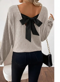 TAYLOR™ - Women's Casual Loose Fit T-Shirt Back Bow Design