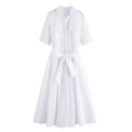 Margot | Short Sleeve Pocket Shirt Dress