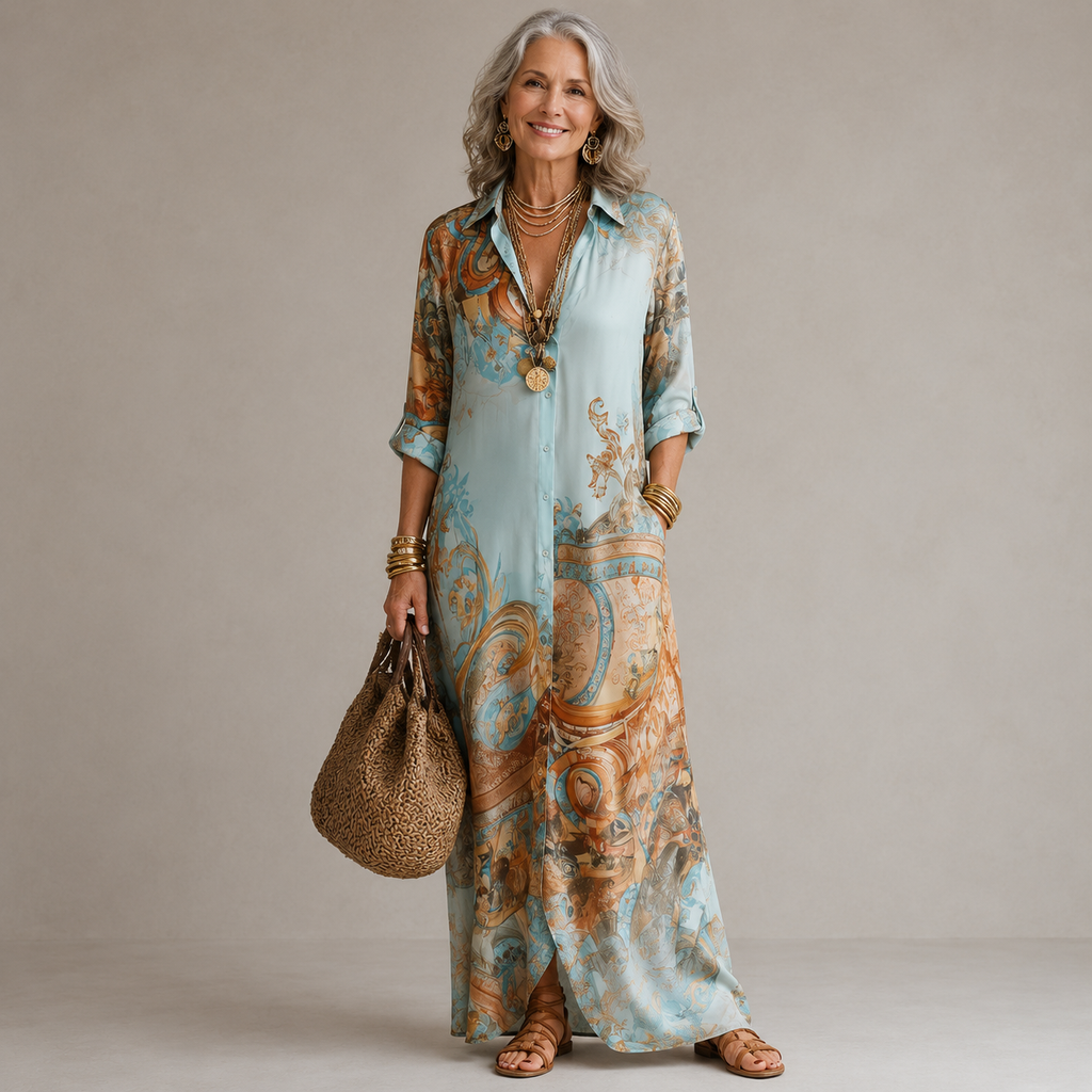 Evalexy I | Luxury Print Maxi Dress
