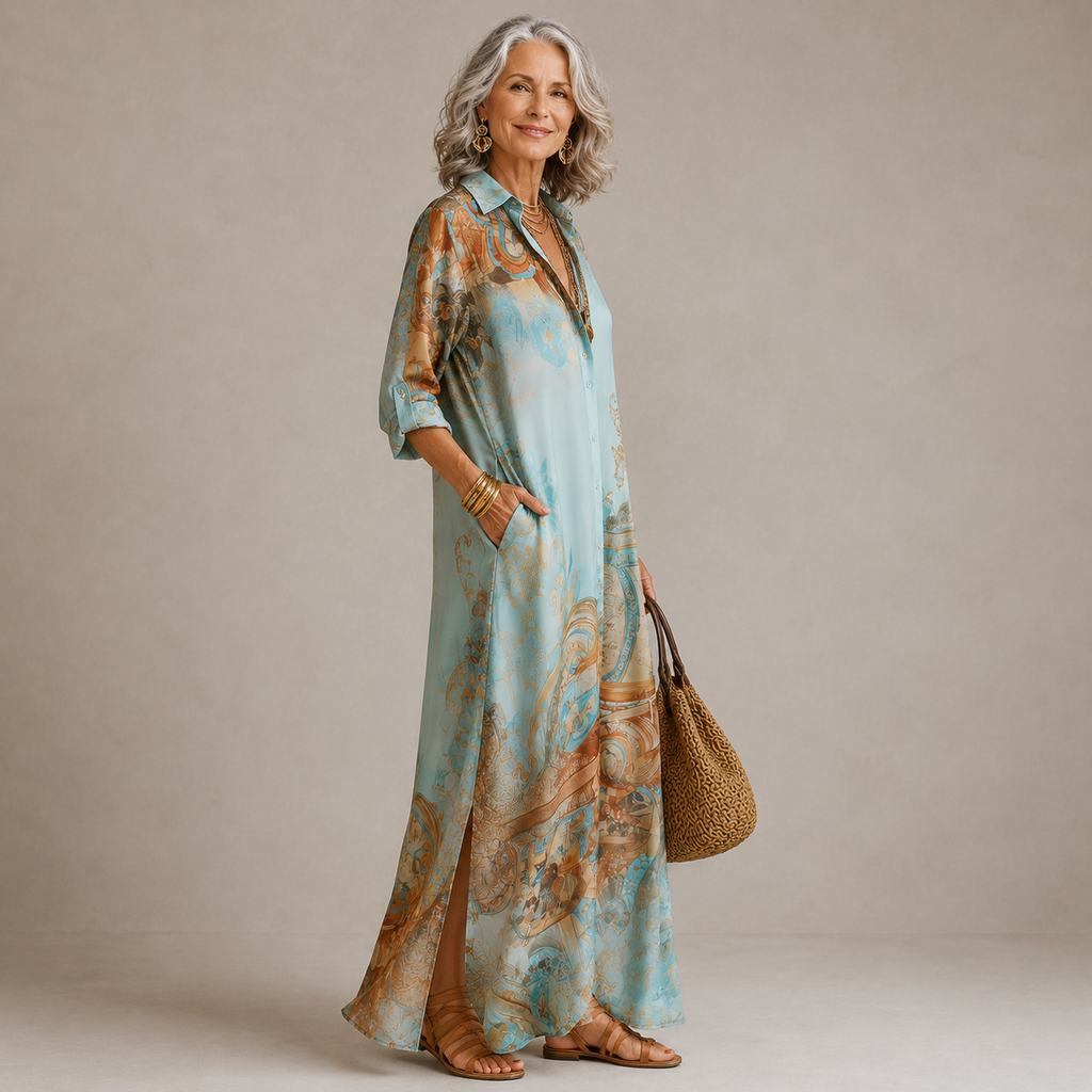Evalexy I | Luxury Print Maxi Dress