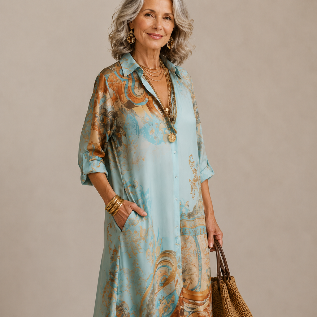 Evalexy I | Luxury Print Maxi Dress