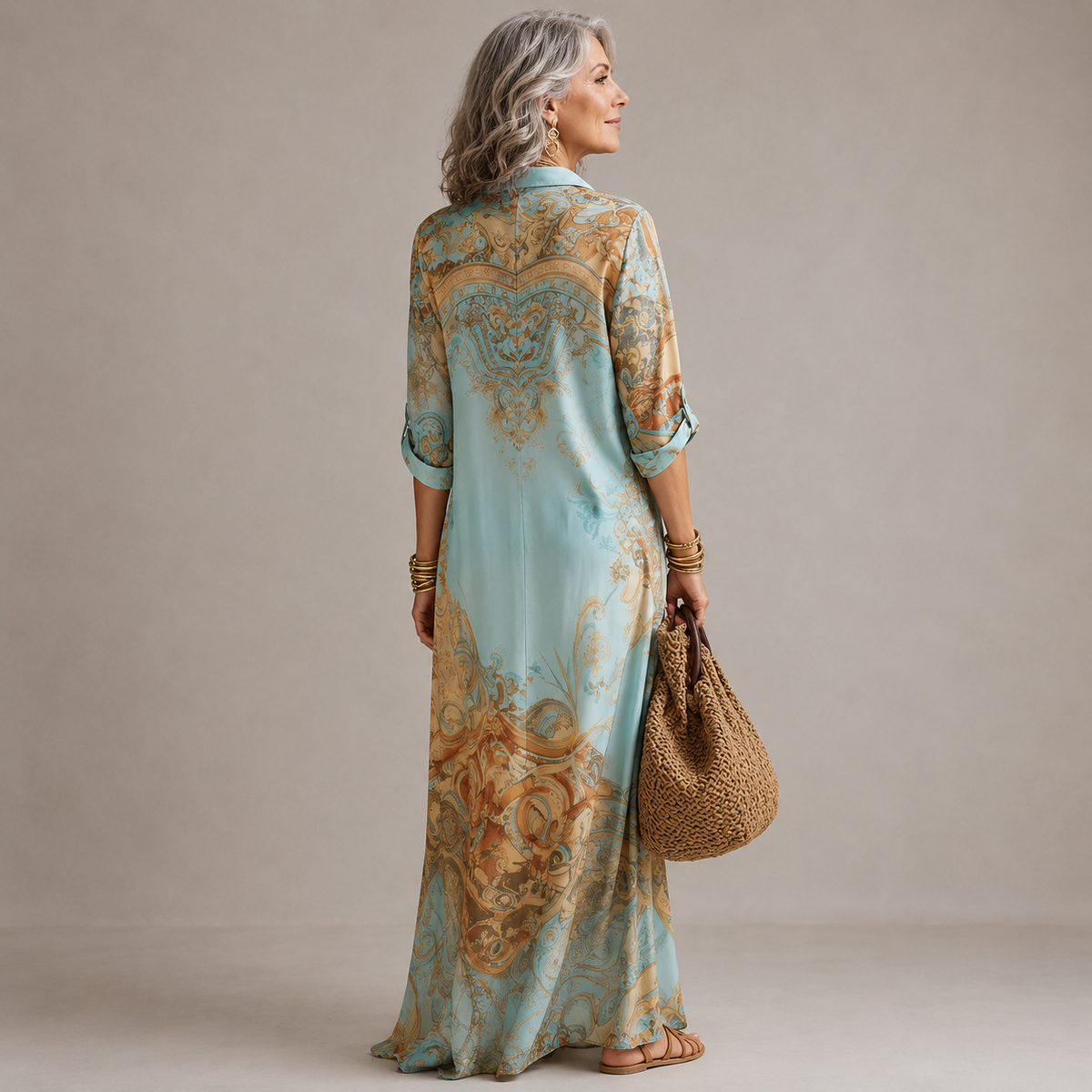 Evalexy I | Luxury Print Maxi Dress