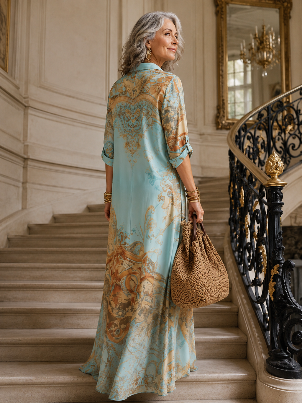 Evalexy I | Luxury Print Maxi Dress